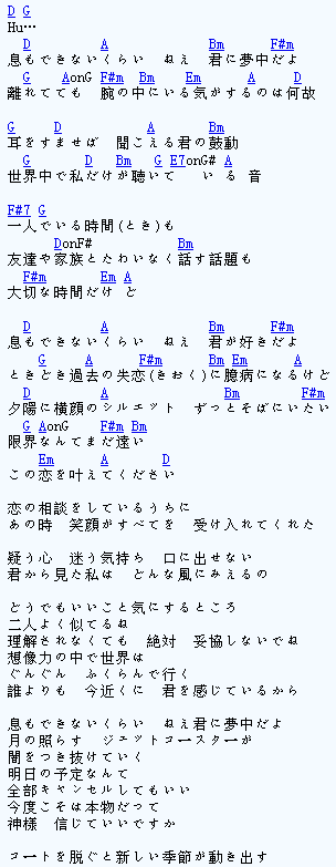 息もできない ZARD 坂井泉水 吉他谱